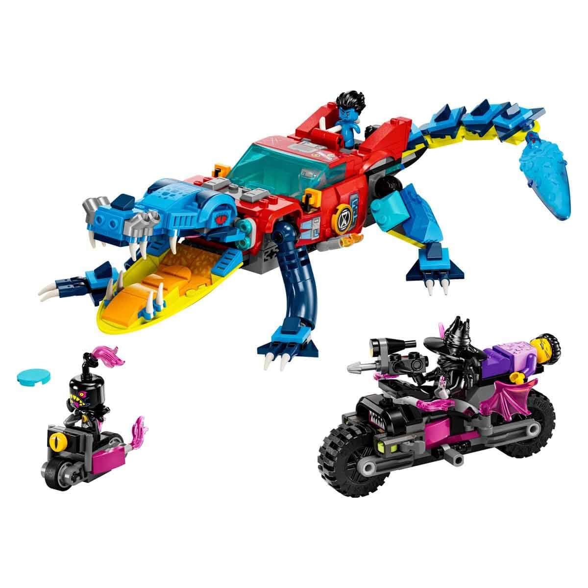 Lego 71458 DREAMZzz Crocodile Car Toy 2-in-1 Build a Dream Monster Truck or Car with Cooper, Jayden and Night Hunter, Gift for Kids, Boys and Girls