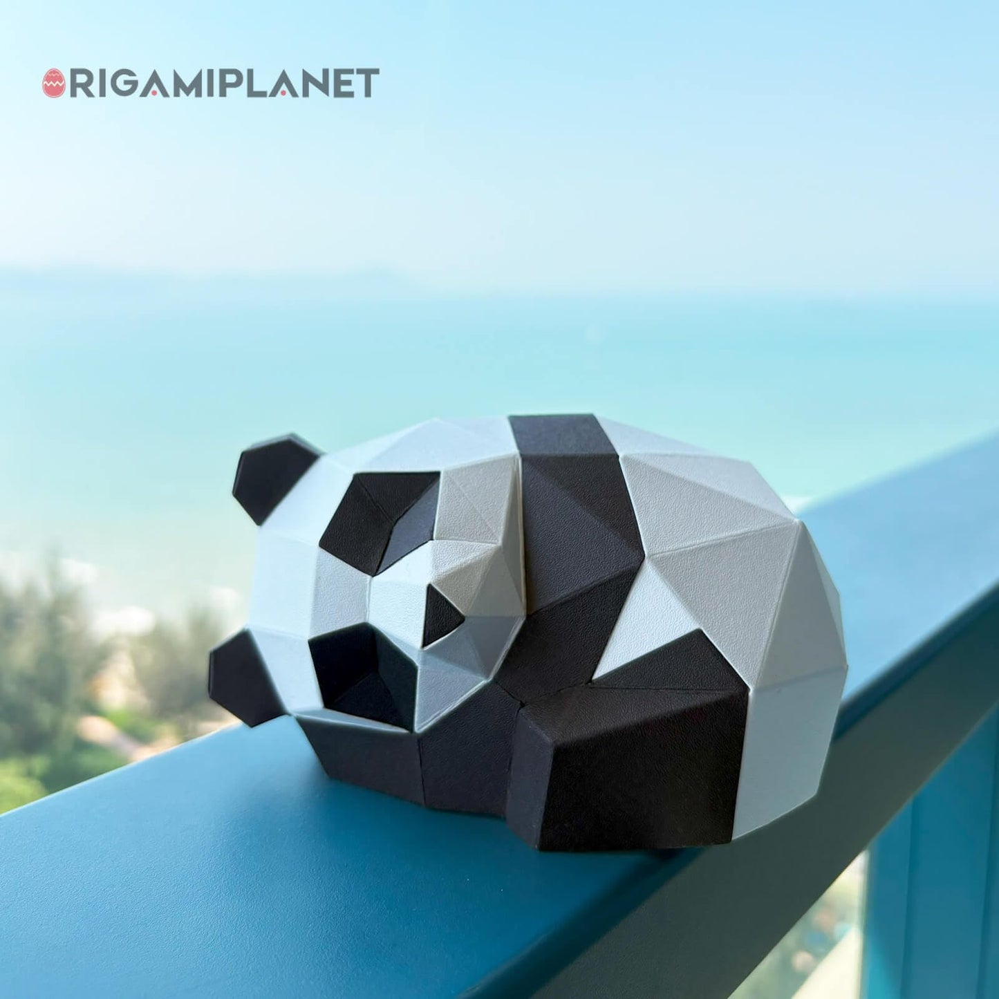 ORIGAMIPLANET 3D Panda Tuan Tuan Origami Paper Craft Kit, Fun DIY Pre-Cut 3D Paper Art Model for Teens & Adults, Easy Handmade Animal Figurine
