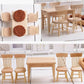 EatingBiting Decoration Dollhouse Accessories Furniture 1:12 Dollhouse Miniature Furniture Wooden Including 4 Chair and 1 Dining Table Accessories