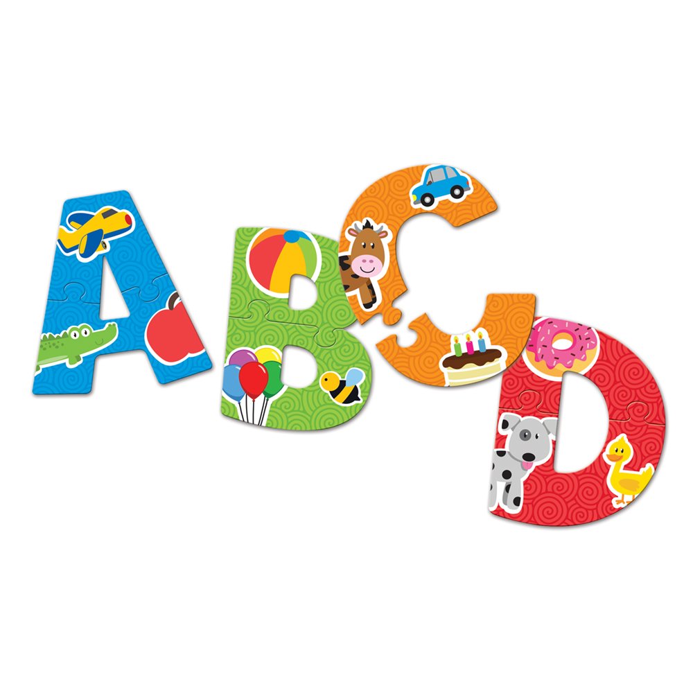 Learning Resources Alphabet Puzzle Cards, Early ABCs, Toddler Puzzle, 26-Self Correcting Puzzles, Alphabet Toys for Toddlers, ABC toys, 52 Pieces,