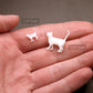 Micro Miniature Standing Kitty, Miniature Blank Cats Unpainted Pet Kittens, Dollhouse Tiny Cat, for Dollhouse, Model Domestic, Fairy Garden, Terrarium