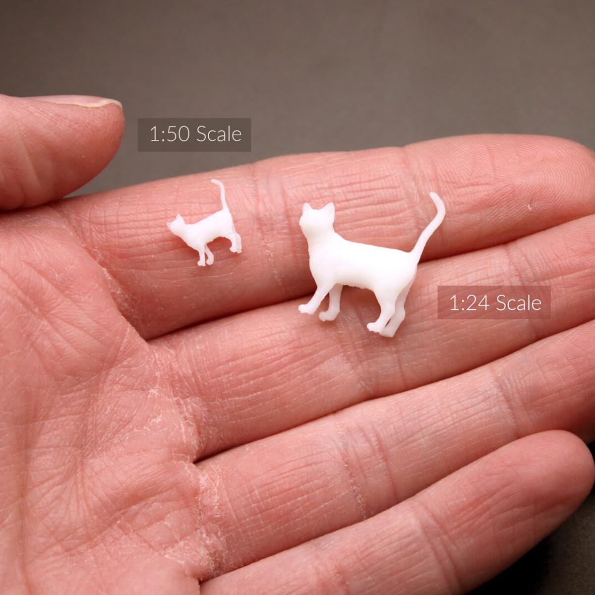 Micro Miniature Standing Kitty, Miniature Blank Cats Unpainted Pet Kittens, Dollhouse Tiny Cat, for Dollhouse, Model Domestic, Fairy Garden, Terrarium