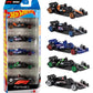 Hot Wheels Formula 1 Die-Cast Cars, Bundle of F1 2024 & 2025 Teams 5 Packs and Scuderia Ferrari HP Short Card, Ages 3+
