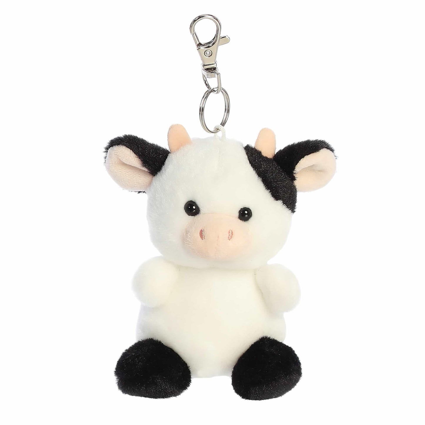 Aurora® Adorable Palm Pals™ Sweetie Cow™ Clip-On- Fun Collectible Plush for Kids and Adult Collectors - Perfect for Backpacks and Birthday Gifts