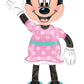 Anagram 34331 Minnie Airwalkers - Pink Dress Foil Mylar Party Balloon, 54", Multicolor, Pack of 1,10116417