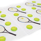 Paper House Productions Pack of 3 2" x 4" Sticker Sheets for Crafts, Scrapbooking & Collecting - Tennis Balls & Raquets 6 Pack