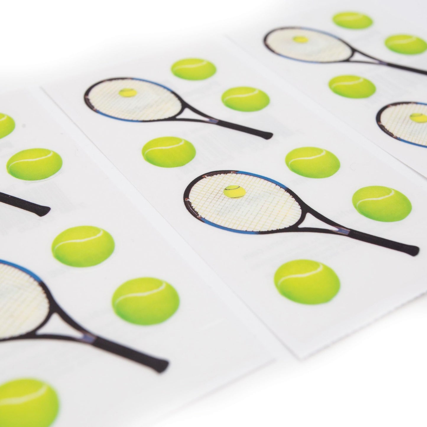 Paper House Productions Pack of 3 2" x 4" Sticker Sheets for Crafts, Scrapbooking & Collecting - Tennis Balls & Raquets 6 Pack