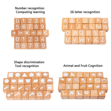ANWoRLeT Wooden Blocks,28 ABC Building Blocks,Wooden Alphabet Baby Blocks,Counting & Building Block Set,Blocks Toys for 3+ Year Old,1.18inch,Gifts