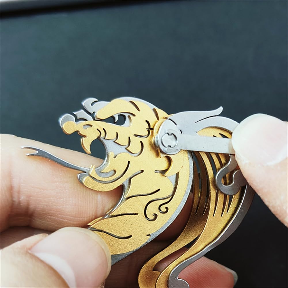 Mokrdomain Snake 3D Metal Puzzle, Golden, 27 Pieces