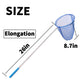 Rngeo 2 Pack Telescopic Butterfly Net, Extendable Fishing, Insect Toy Nets for Kids and Family, Aluminum Alloy (Silver Extends to 36 Inches, Blue