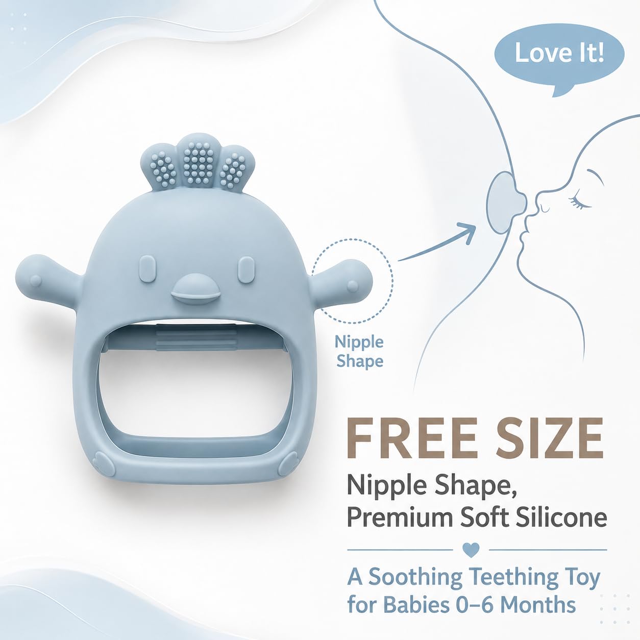 Infant Toys 0-6, Teething Toys 3-6 6-12 Months, Anti Drop Hand Teethers Baby Chew Toys for Teething Relief, Silicone Teether Pacifier Teething Mitten