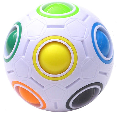 Magic Rainbow Ball Puzzle Fidget Stress Relief Ball Brain Teasers Games 12Holes