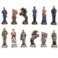 Pacific Giftware Civil War Soldier Themed Chess Set with Glass Board - Historical Collectible, Multicolor
