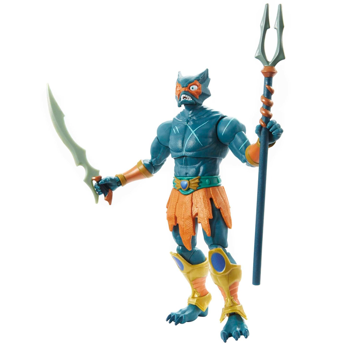 Masters of The Universe Masterverse Collection, Mer-Man, 7-in Motu Battle Figures for Storytelling Play and Display, Gift for Kids Age 6 and Older
