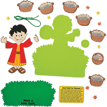 Fun Express Feeding The 5000 Sign Craft Kit- Makes 12