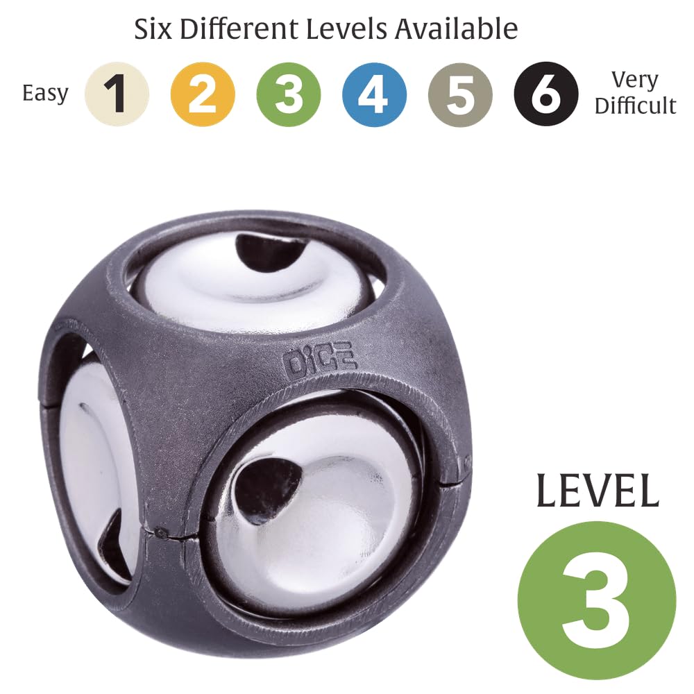 BePuzzled |Dice Hanayama Metal Brainteaser Puzzle Mensa Rated Level 3, for Ages 12 and Up