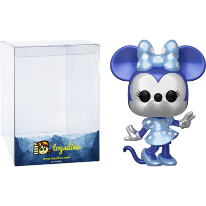 Funko M i n n i e Mouse: P o p ! Vinyl Figurine Bundle with 1 Compatible 'ToysDiva' Graphic Protector (63668 - B)