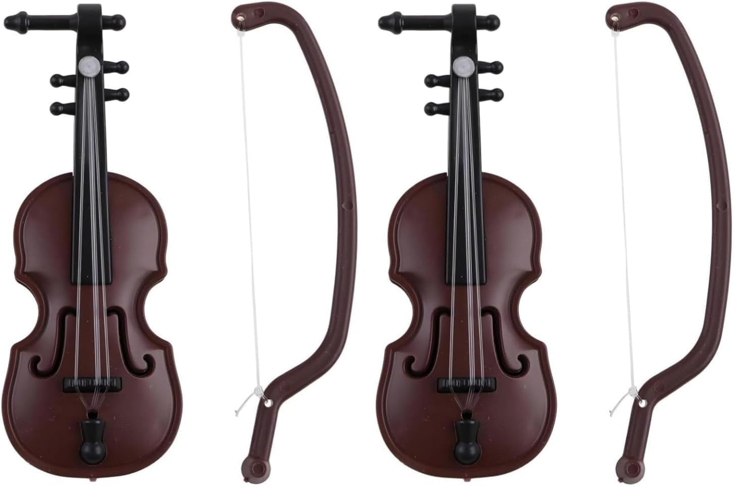 2Pcs Miniature Violin, Tiny Violin Mini Musical Instrument, Miniature Model Dollhouse, Furniture Crafts Ornament for Dollhouse Fairy Garden Decoration