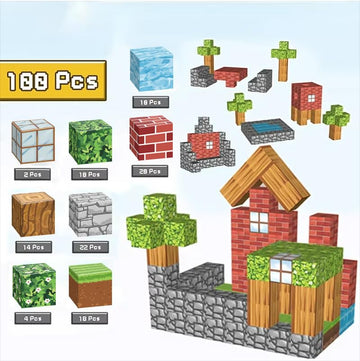ASTRALUNASENTRY Magnetic blocks-100pcs,Building Cube,Size 0.8 inches/2cm, Constructions Toys for Boys & Girls Age 3-4, 5 6 7 8 9 10
