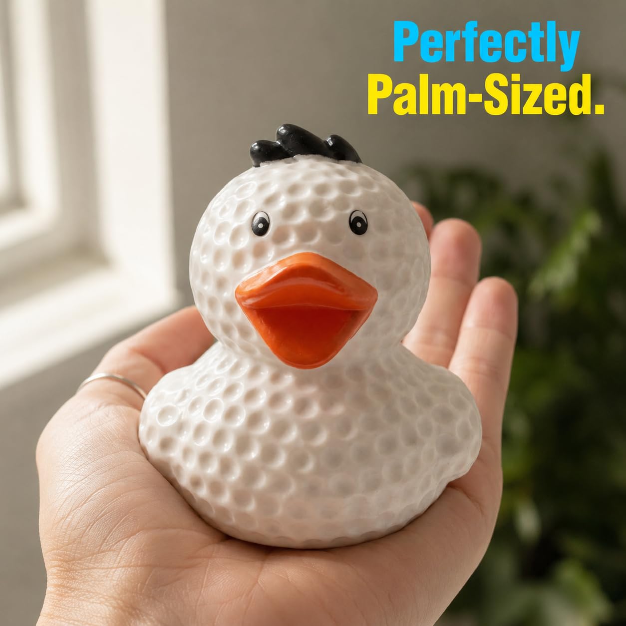 3 Inch DUCKY CITY Golf Ball Rubber Ducks for Jeeps [Sealed, Floats Upright] Golfer Toy for Kids and Toddlers, Baby Golf Bath Gift, Collectible Rubber