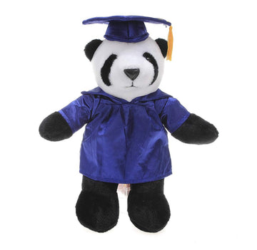 Plushland Panda Plush Stuffed Animal Toys Present Gifts for Graduation Day, Personalized Text, Name or Your School Logo on Gown, Best for Any Grad