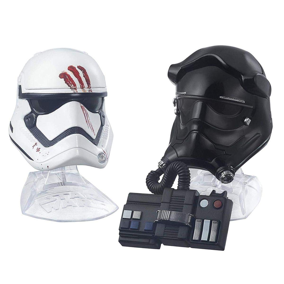 STAR WARS Black Series Titanium Series Finn and First Order Tie Fighter Pilot Helmets