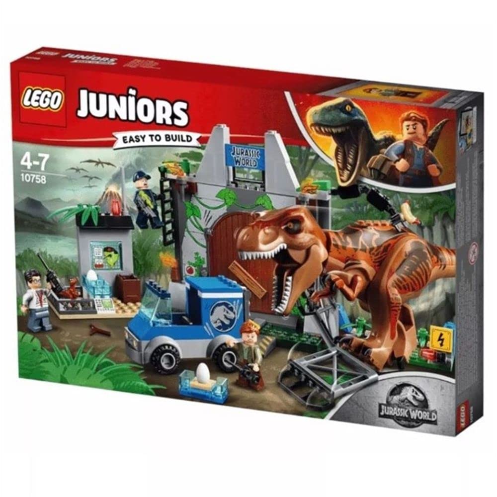 LEGO Juniors/4+ Jurassic World T. rex Breakout 10758 Building Kit (150 Pieces)