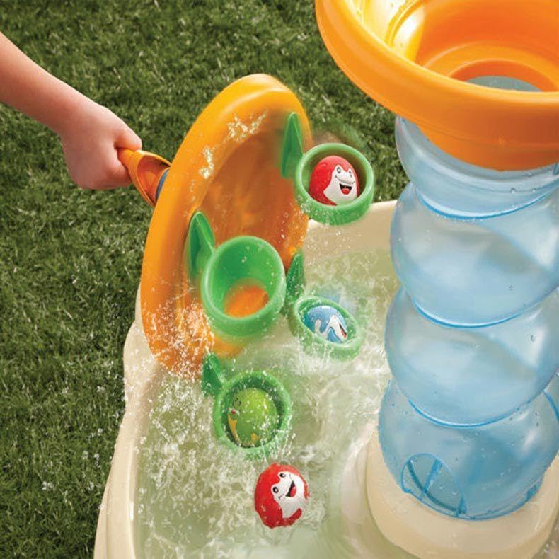 Little Tikes 0050743173752 Spiralin' Seas Water Table-Garden Game-Encourages Active and Imaginative Play-Includes 5 Balls and 1 Cup-for Toddlers from