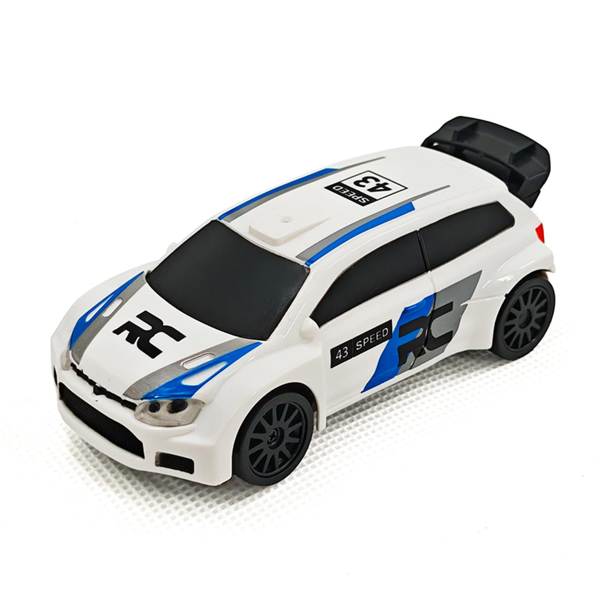MechPuConToy RC Drift Car, 1/43 Scale 2.4G 4WD Full-Proportional Mini Electric Remote Control Racing Sports Car Model with LED Lights, Hobby RC Model