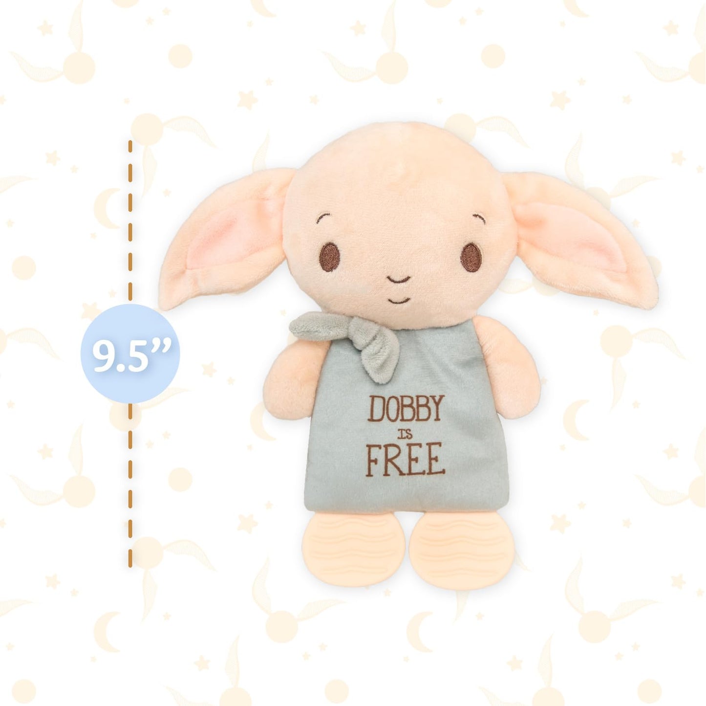 Kids Preferred Harry Potter Dobby Teether Plush Toy Crinkle Cloth for Newborn Baby Boys and Girls 10 inches