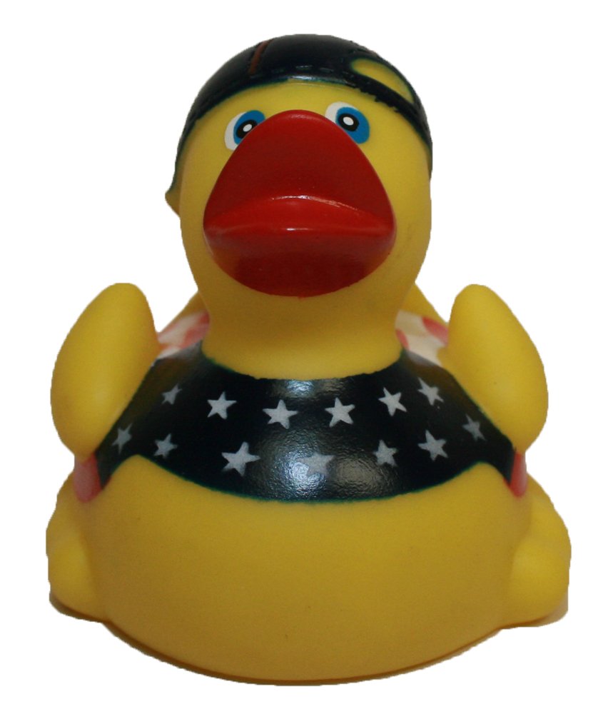 Rubber Duck Patriotic Stars & Stripes, Waddlers Brand American Patriotic Rubber Ducks That Race Upright July 4th Rubber Duck Race. Kids Bath Toy