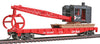 Walthers Trainline Flatcar with Logging Crane-Ready to Run-Canadian Pacific (red, Black; Multimark Logo) 931-1781 HO Scale Model Railroad - Freight