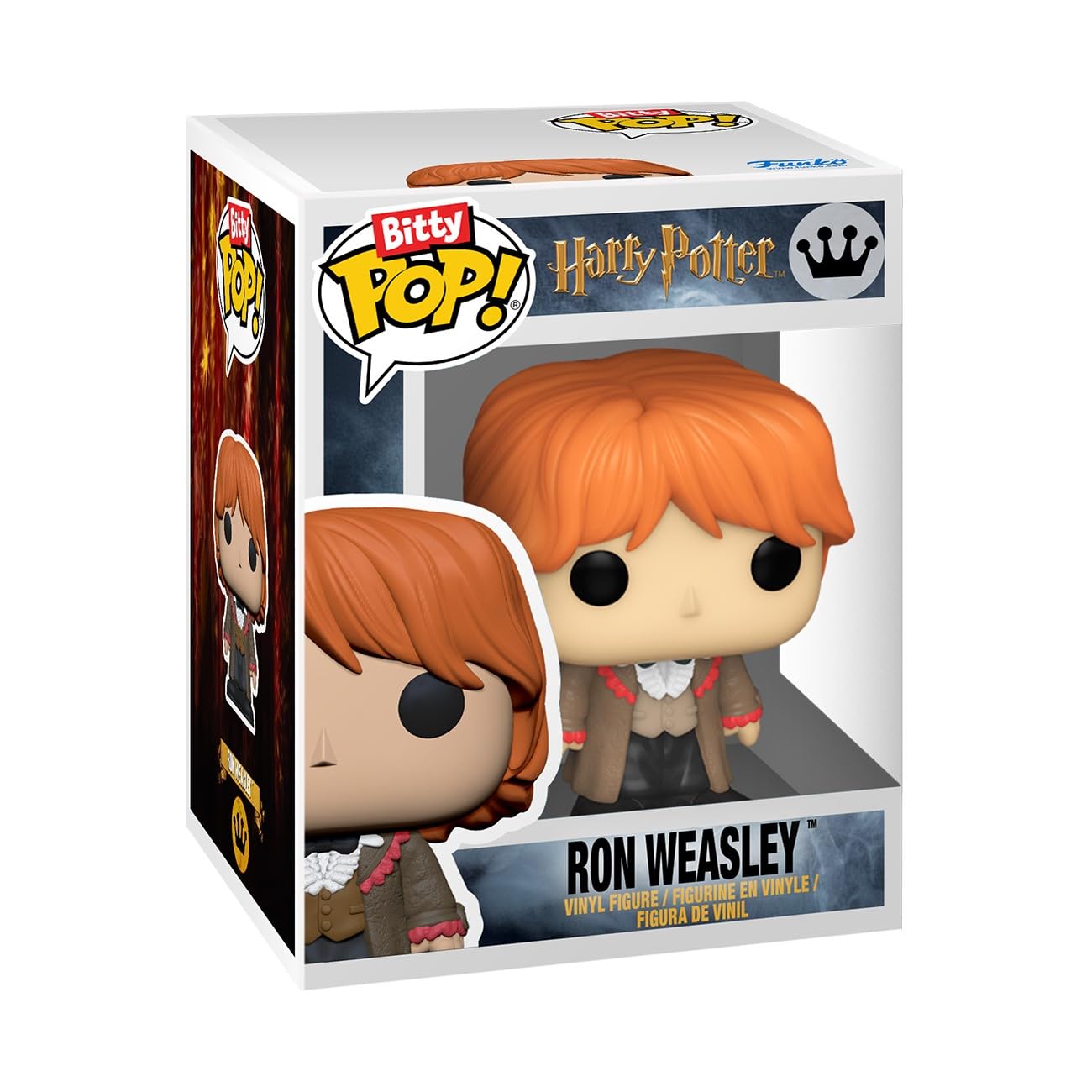 Funko Bitty POP HP GOF - Ron, 4-Pack and A Surprise Mystery Mini Figure - 0.9 Inch (2.2 Cm) - Harry Potter Collectable - Stackable Display Shelf