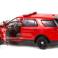Motormax All Star Toys 1/24 Fire Department Diecast Model 2015 Ford Police Interceptor Utility Fire Marshal, Fire Chief Vehicle, Fire Truck Unmarked