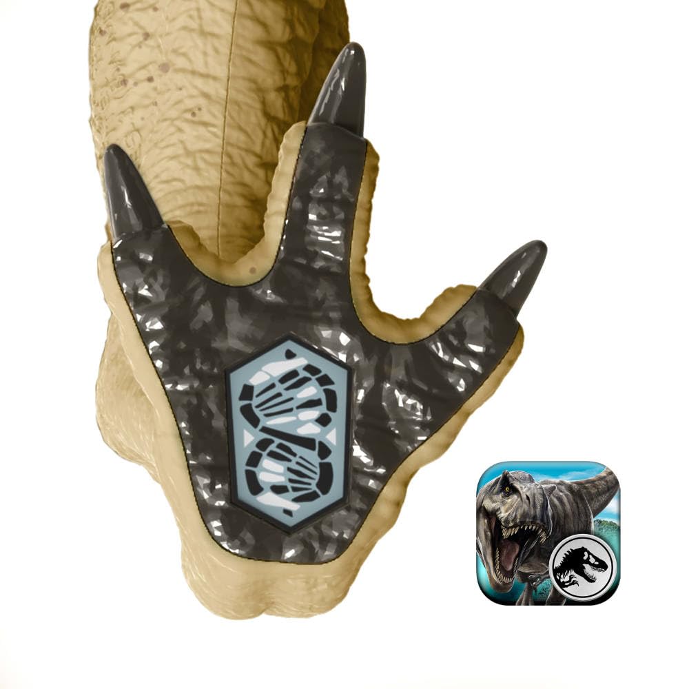 Mattel Jurassic World Rebirth Distortus Rex Rumble N Rampage Dinosaur Action Figure 22 Inch with 2 Attack Actions, Content-Accurate, Digital Play