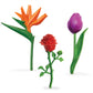 Safari Ltd. Flowers TOOB - Mini Figurines of Rose, Tulip, Hibiscus, Bird of Paradise, Daffodil, Sunflower, Lotus, Orchid - Educational Toy Figures
