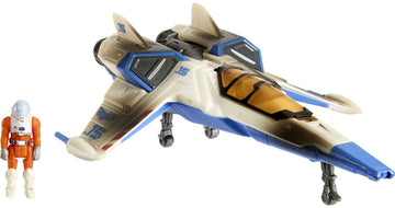 Mattel Disney Pixar Lightyear Hyperspeed Series Mini Action Figure & Toy Vehicle Set, Buzz Lightyear & XL-15 Spaceship