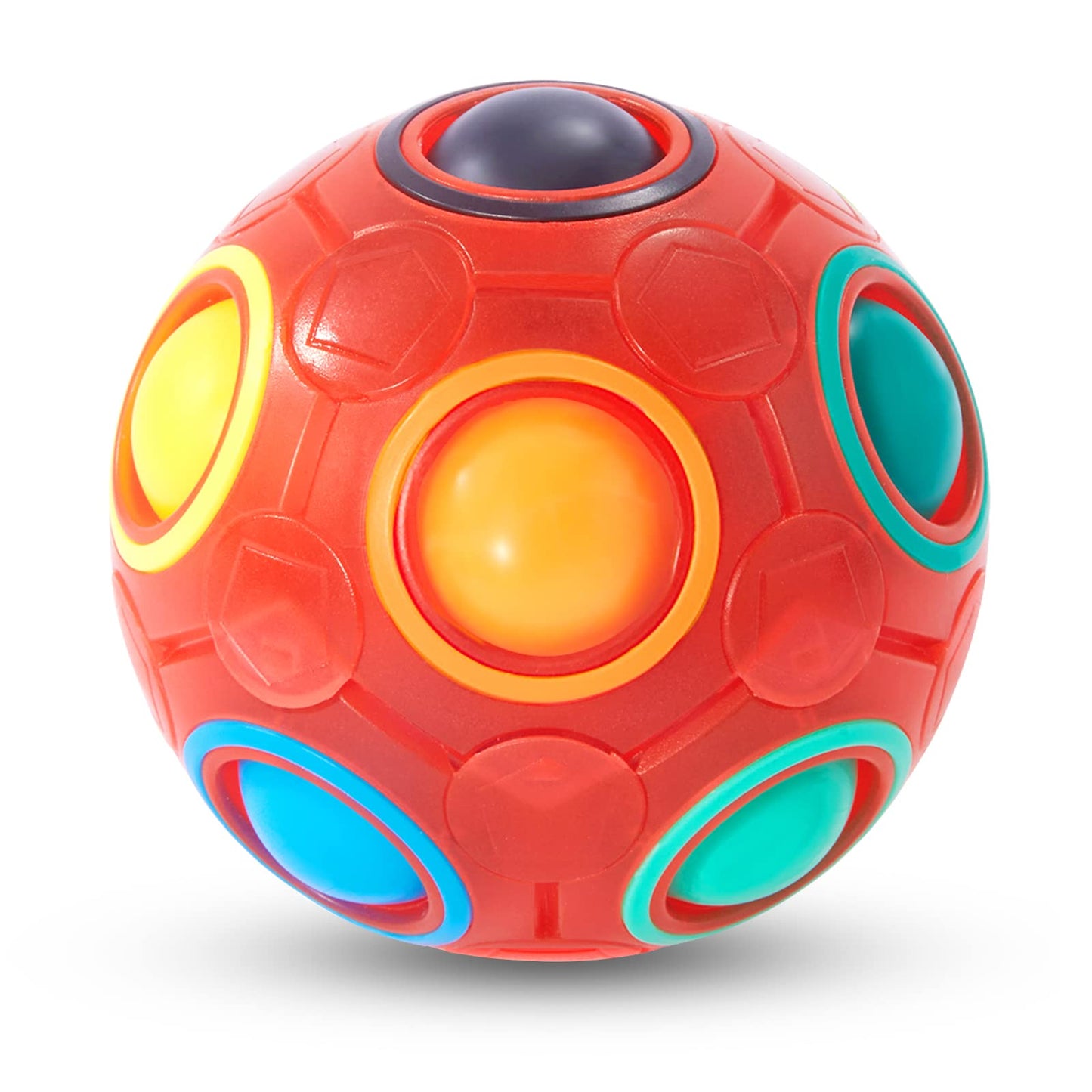 Vdealen Magic Rainbow Puzzle Ball, Fidget Ball Puzzle Brain Teaser Fidget Toy for Boys & Girls- Birthday Party Easter Valentines Christmas Stocking