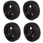 Hobbypower Rc 1: 10 on Road Car 5 Spoke Black Wheel Rims & Rubber Tires 65mm Od(Pack of 4 Pcs)