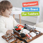 Canuan 20-in-1 Busy Board for Toddlers - Travel Toy Activity Board for Fine Motor Skills - Toys for 3 Years Old Kids With Switch, Locks, Shoe Laces