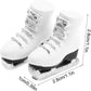 1Pair Dollhouses Miniature White Ice Skates - Miniature Roller Skates, Miniature Scale Accessory Roller Shoes Winter Sports Shoes, Realistic White