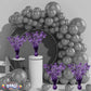 PMU 3 Pack Bursting Star Metallic Foil Spray Centerpiece- Purple Prismatic Balloon Weights, Party Table Decorations Centerpiece for Birthdays