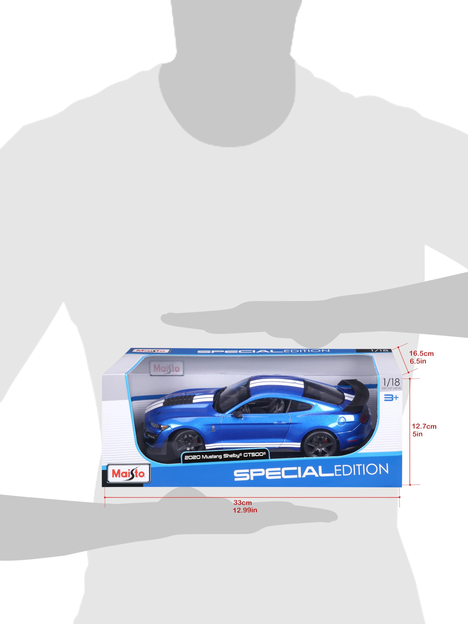 Maisto 1:18 Special Edition 2020 Mustang Shelby GT500, assorted orange, blue