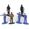 U.S. Toy Police Figures, Blue/Black, 2.5" (UST2454)