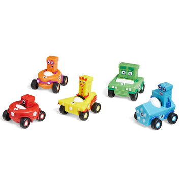 hand2mind Numberblocks Mini Vehicles, Race Car Toys, Toy Vehicle Playsets, Play Figure Playsets, Small Figurines for Kids, Number Toys, Counting Toys