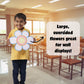 Roylco Affirmation Flowers - Positive Message Flower Craft Kit for Kids | 36 Sets, Ages 4+ | Color, Personalize & Build Confidence | SEL Activity