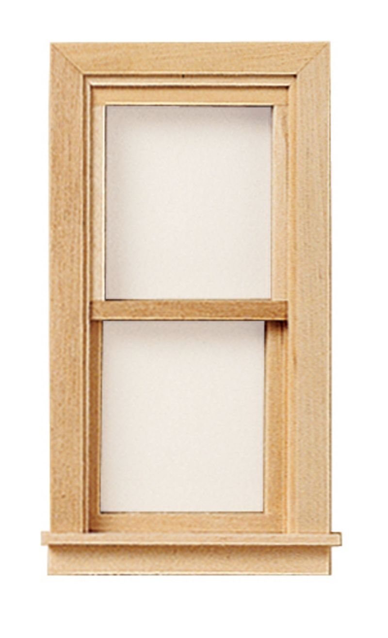 Dollhouse Miniature 1/2" Scale Traditional Non-Working Window