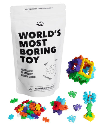 PLUS PLUS - World's Most Boring Toy, 300 Piece Interlocking Mini Building Blocks, 2D 3D Puzzle Stem Toy for Kids