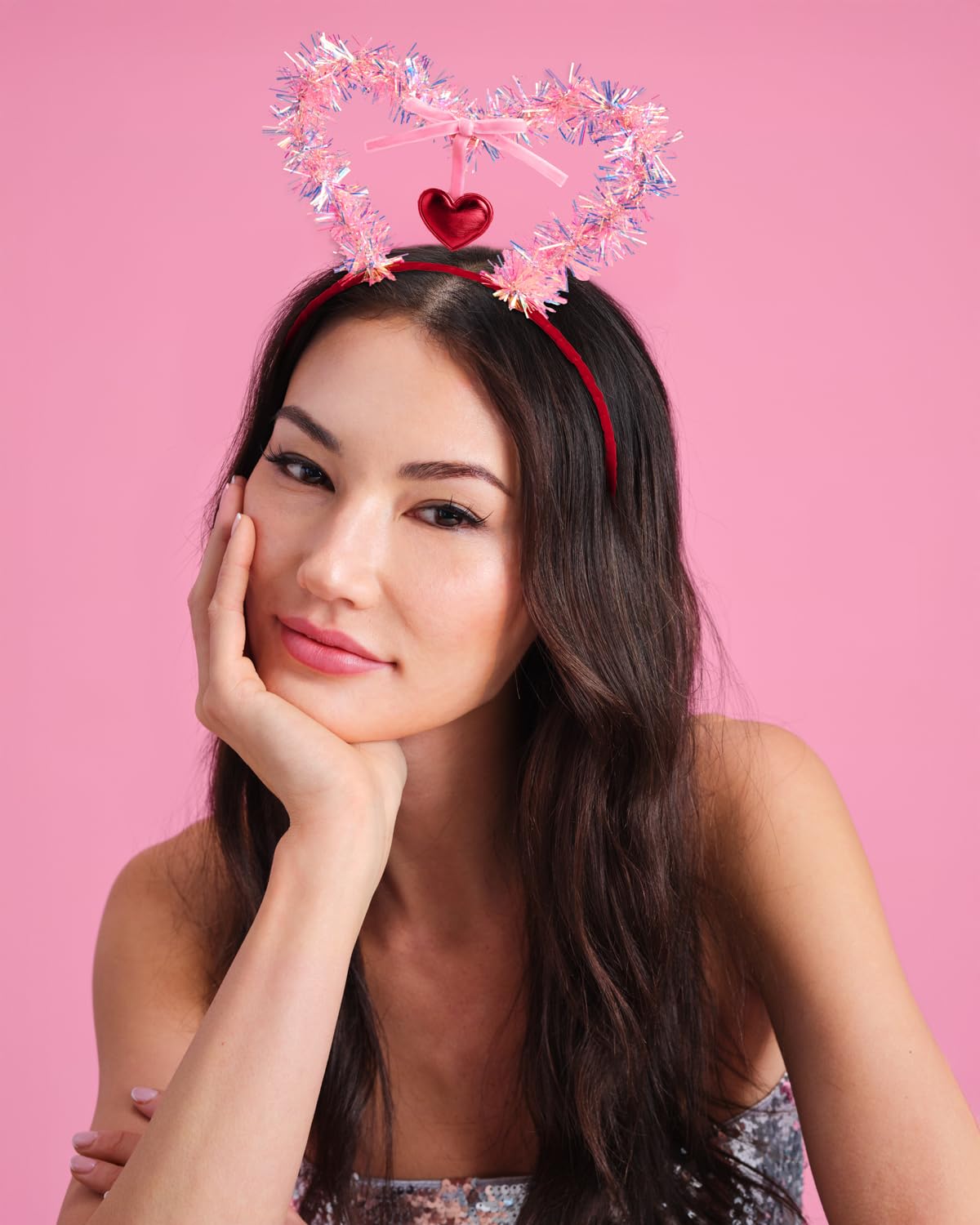 xo, Fetti Valentine Heart Headband | Pink Heart, Classroom, Vday Party Hair Accessory, Galentines, Girls Night