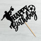 Soccer Happy Birthday Cake Topper-Happy Birthday Cake Decoration-Soccer Themed Birthday Party Cake Decoration